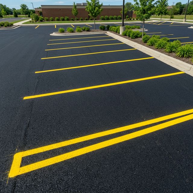 Parking layout and restriping